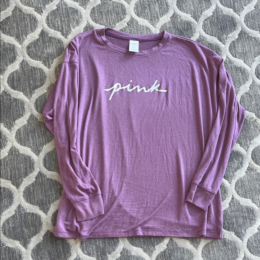 Victoria's Secret PINK Purple Knit Sleepwear Top